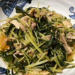 豚肉と水菜のハリハリ煮